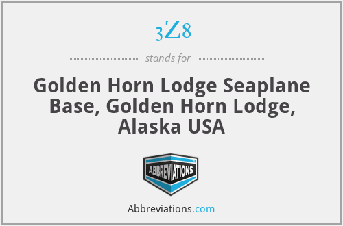 3Z8 - Golden Horn Lodge Seaplane Base, Golden Horn Lodge, Alaska USA