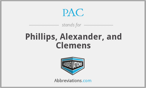 PAC - Phillips, Alexander, and Clemens