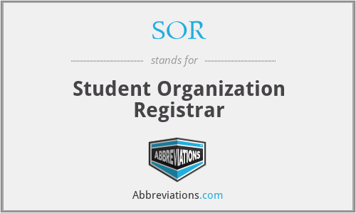 SOR - Student Organization Registrar