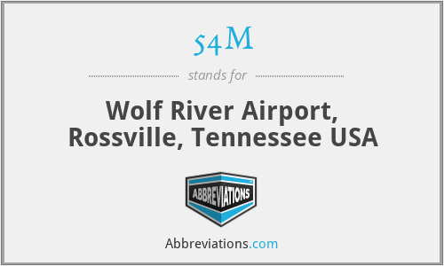 54M - Wolf River Airport, Rossville, Tennessee USA