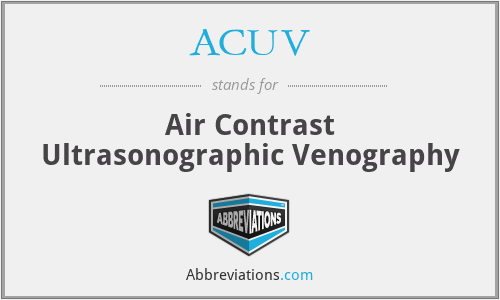 ACUV - Air Contrast Ultrasonographic Venography