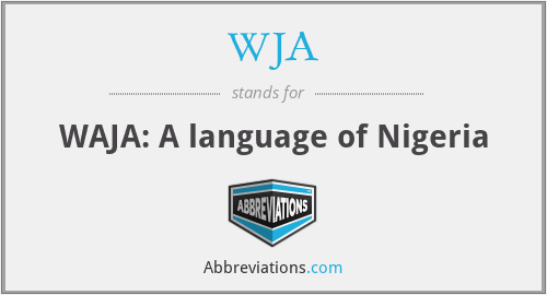 WJA - WAJA: A language of Nigeria
