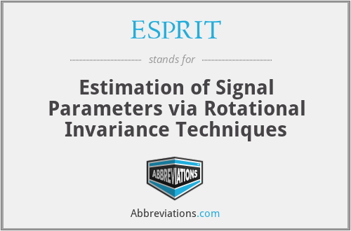 ESPRIT - Estimation of Signal Parameters via Rotational Invariance Techniques