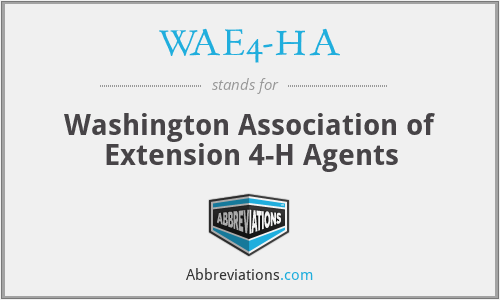 WAE4-HA - Washington Association of Extension 4-H Agents