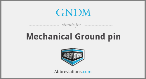 GNDM - Mechanical Ground pin