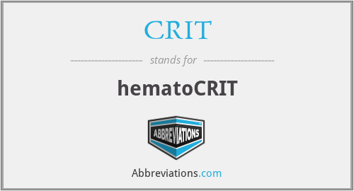 CRIT - hematoCRIT