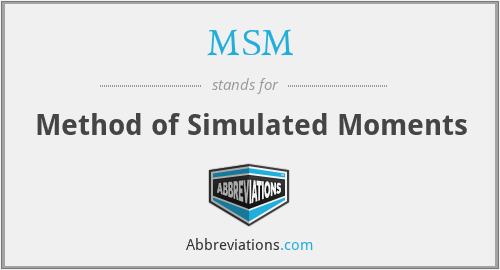 MSM - Method of Simulated Moments