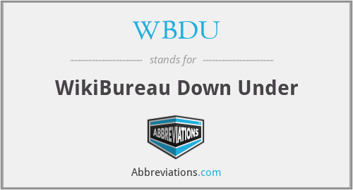 WBDU - WikiBureau Down Under