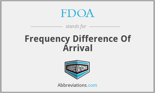 FDOA - Frequency Difference Of Arrival