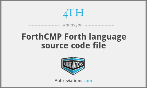 4TH - ForthCMP Forth language source code file
