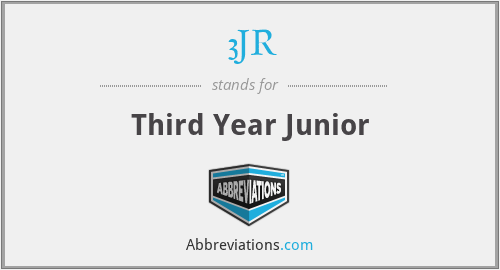 3JR - Third Year Junior