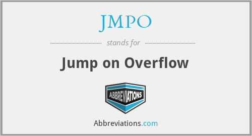 JMPO - Jump on Overflow