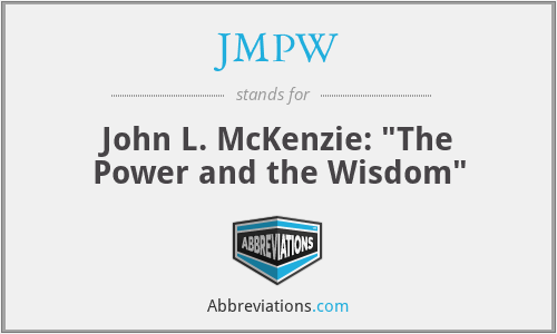 JMPW - John L. McKenzie: 