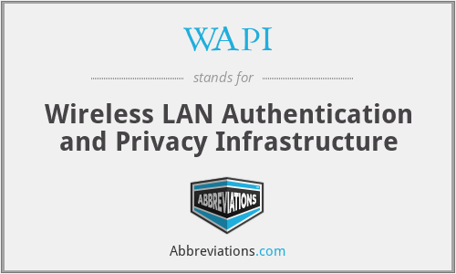 WAPI - Wireless LAN Authentication and Privacy Infrastructure