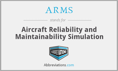 ARMS - Aircraft Reliability and Maintainability Simulation