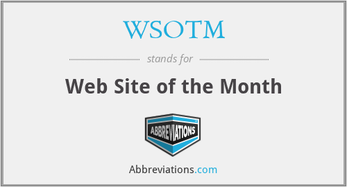 WSOTM - Web Site of the Month