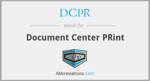 DCPR - Document Center PRint