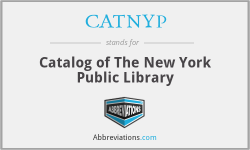 CATNYP - Catalog of The New York Public Library
