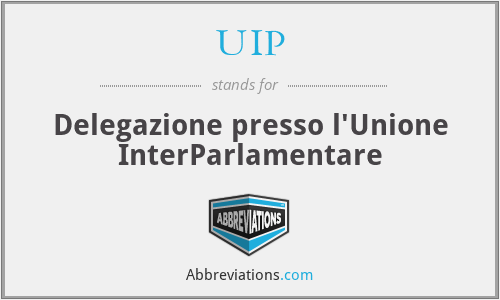 UIP - Delegazione presso l'Unione InterParlamentare
