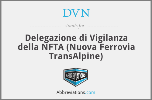 DVN - Delegazione di Vigilanza della NFTA (Nuova Ferrovia TransAlpine)