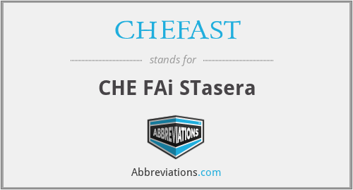 CHEFAST - CHE FAi STasera