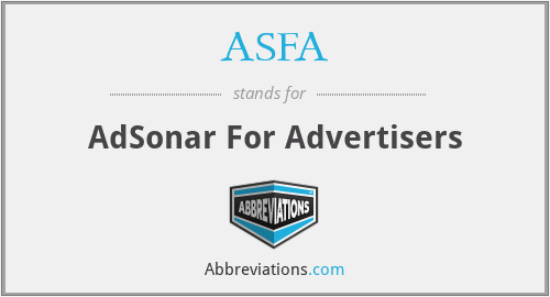 ASFA - AdSonar For Advertisers