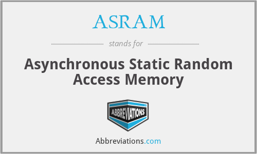 ASRAM - Asynchronous Static Random Access Memory