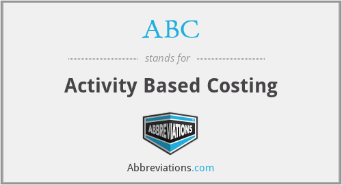 ABC - Activity Based Costing