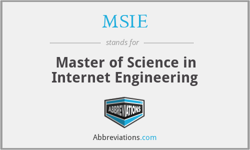 MSIE - Master of Science in Internet Engineering