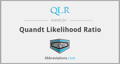 QLR - Quandt Likelihood Ratio
