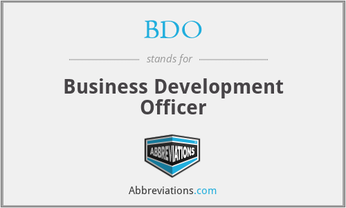 BDO - Business Development Officer