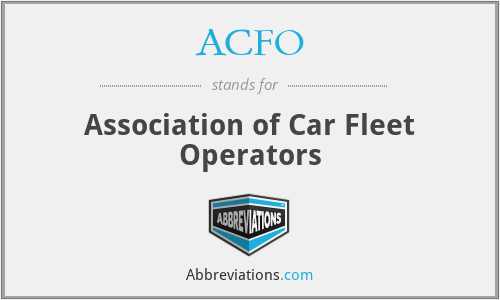 ACFO - Association of Car Fleet Operators