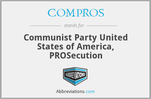COMPROS - Communist Party United States of America, PROSecution