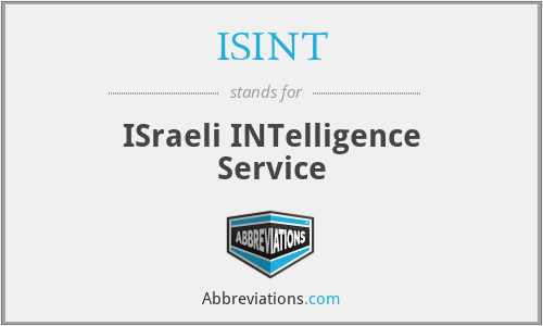 ISINT - ISraeli INTelligence Service