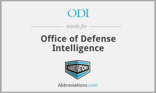 ODI - Office of Defense Intelligence