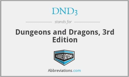DND3 - Dungeons and Dragons, 3rd Edition