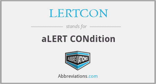 LERTCON - aLERT CONdition
