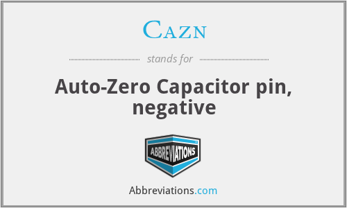 Cazn - Auto-Zero Capacitor pin, negative
