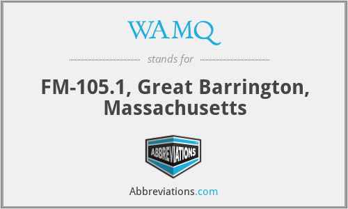 WAMQ - FM-105.1, Great Barrington, Massachusetts
