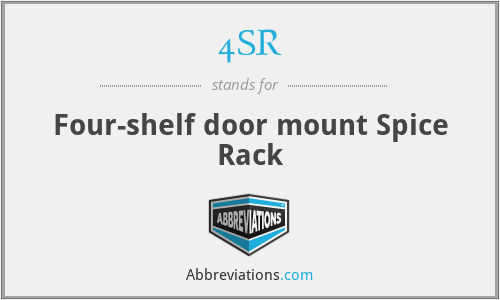 4SR - Four-shelf door mount Spice Rack