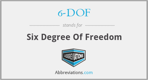 6-DOF - Six Degree Of Freedom