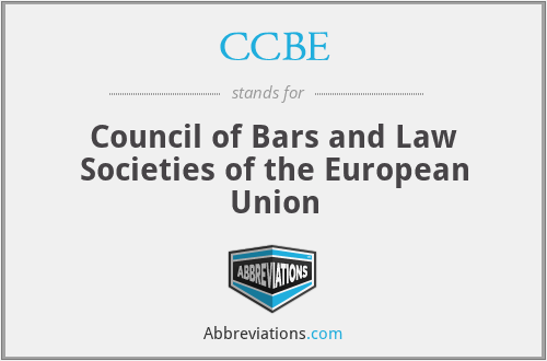 CCBE - Council of Bars and Law Societies of the European Union