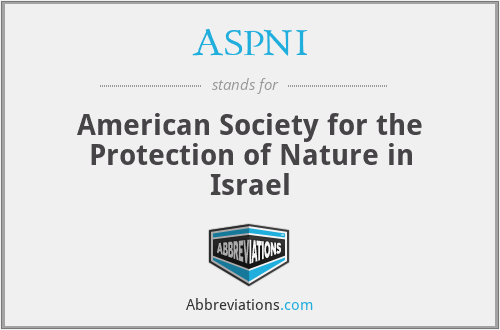 ASPNI - American Society for the Protection of Nature in Israel