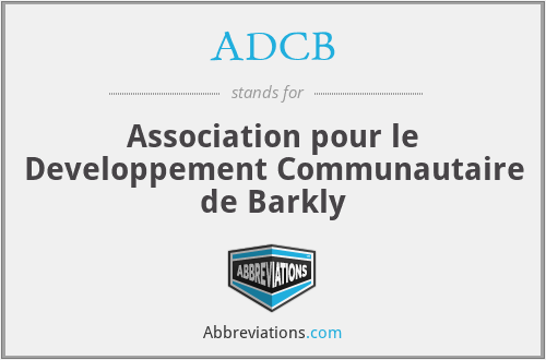 ADCB - Association pour le Developpement Communautaire de Barkly