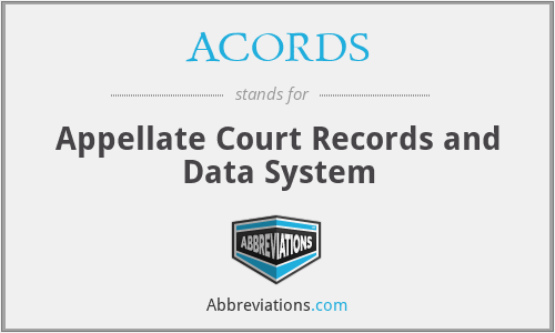 ACORDS - Appellate Court Records and Data System