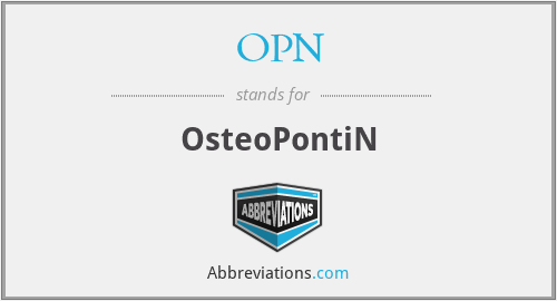 OPN - OsteoPontiN