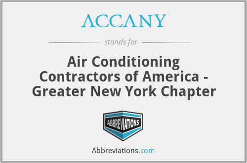 ACCANY - Air Conditioning Contractors of America - Greater New York Chapter