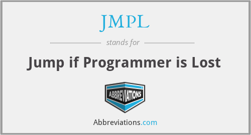 JMPL - Jump if Programmer is Lost