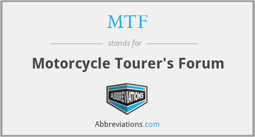 MTF - Motorcycle Tourer's Forum