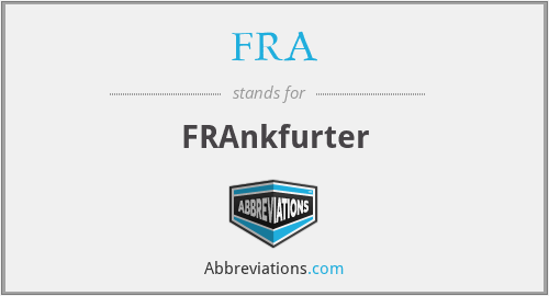 FRA - FRAnkfurter